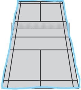 badminton doubles lines