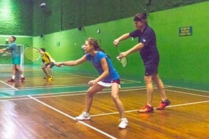 badminton doubles server