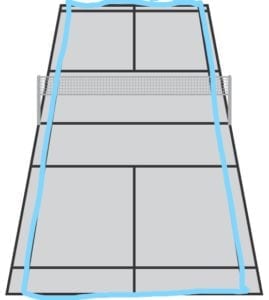 badminton singles lines