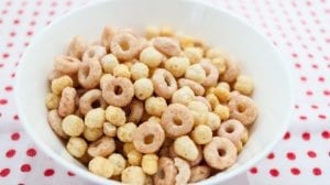 cereal in a bowl