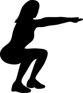 woman silhouette squat